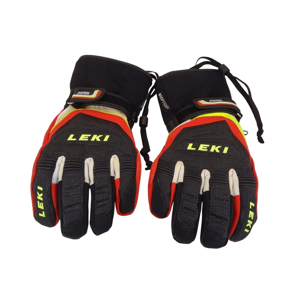 Leki Worldcup Racing Gloves Kids Size 7 Black Red Excellent Trigger S‎ Ski Gear